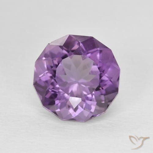 2.78ct Натуральный Medium Light Purplish-Violet Аметист, Круглый, Чистота VS