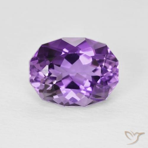 3.23ct Натуральный Средний фиолетово-розовый Аметист, Овал, Чистота VS