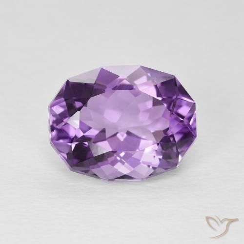 3.91ct Натуральный Пурпурно-фиолетовый Аметист, Овал, Чистота VS