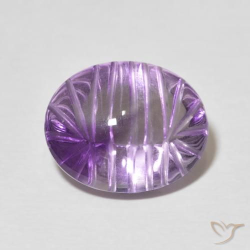 6.74ct Натуральный Пурпурно-фиолетовый Аметист, Овал, Прозрачный