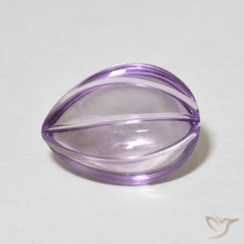 5.89ct Натуральный Средний фиолетовый Аметист, Форма груши, Прозрачный
