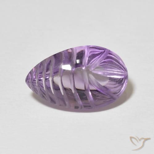 6.87ct Натуральный Ирис Вайолет Аметист, Форма груши, Прозрачный