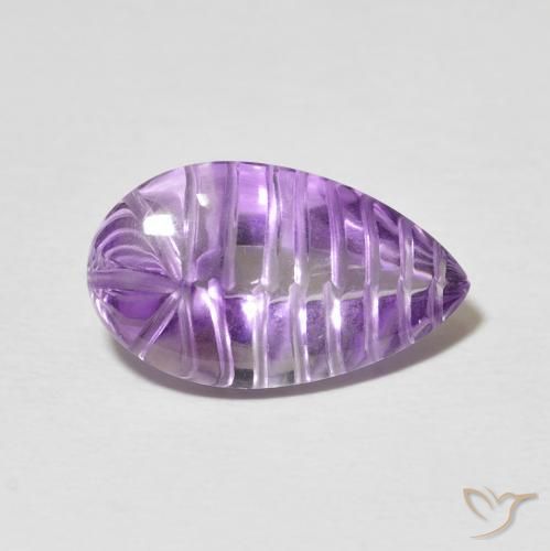 6.22 карата, натуральный Medium Light Purplish-Violet Аметист, Форма груши, Прозрачный