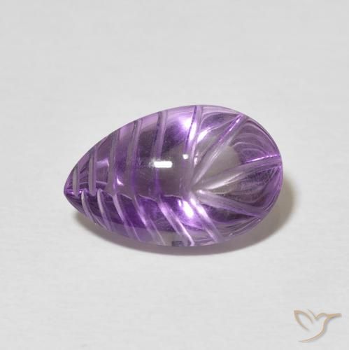 4.40ct Натуральный Medium Light Purplish-Violet Аметист, Форма груши, Прозрачный