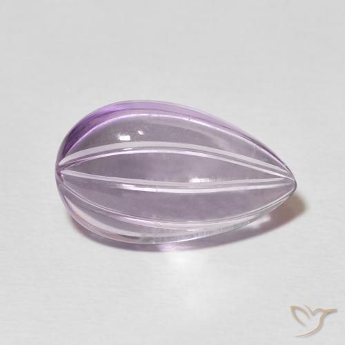 4.77ct Натуральный Светло-розовато-фиолетовый Аметист, Форма груши, Прозрачный