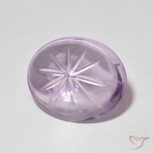7.39ct Натуральный Светло-фиолетовый Аметист, Овал, Прозрачный