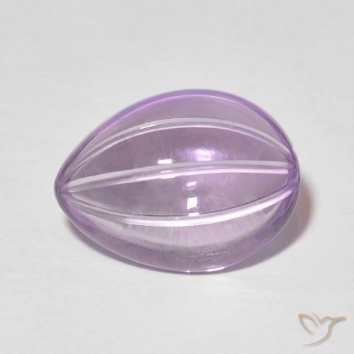 5.67ct Натуральный Светло-фиолетовый Аметист, Форма груши, Прозрачный