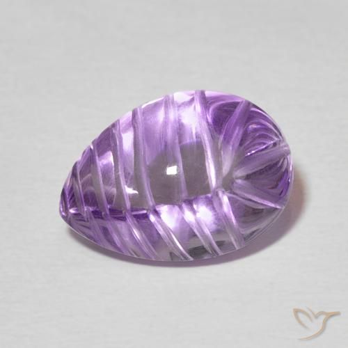 5.42ct Натуральный Средний фиолетовый Аметист, Форма груши, Прозрачный