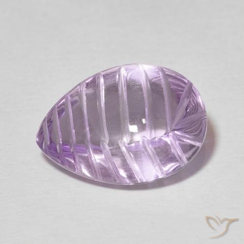 7.26ct Натуральный Сангрия Фиолетовая Аметист, Форма груши, Прозрачный
