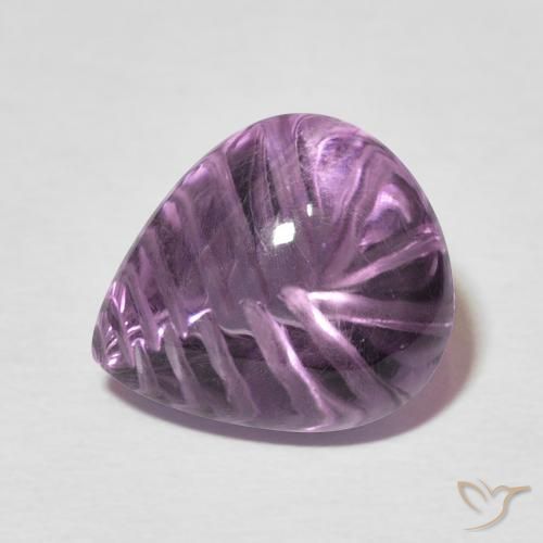7.04ct Натуральный Темно-лиловый Аметист, Форма груши, Прозрачный