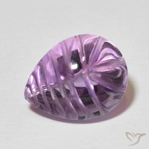 7.68ct Натуральный Medium Dark-Violet Аметист, Форма груши, Прозрачный
