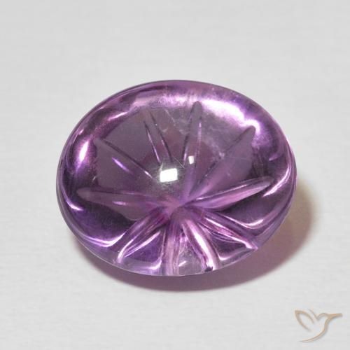 7.79ct Натуральный Средний фиолетовый Аметист, Овал, Прозрачный