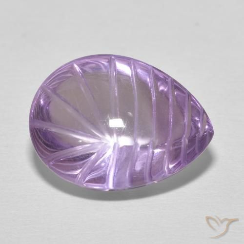 7.25ct Натуральный Средний фиолетовый Аметист, Форма груши, Прозрачный