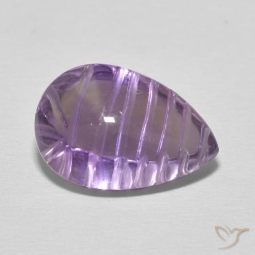 5.34 карата, натуральный Medium Light Purplish-Violet Аметист, Форма груши, Прозрачный