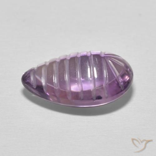 5.34 карата, натуральный Medium Light Purplish-Violet Аметист, Форма груши, Прозрачный