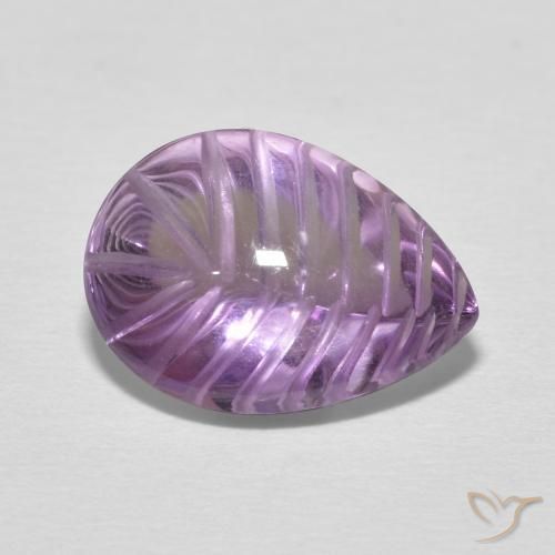 5.17ct Натуральный Medium Light Purplish-Violet Аметист, Форма груши, Прозрачный