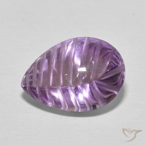 5.17 карата, натуральный Medium Light Purplish-Violet Аметист, Форма груши, Прозрачный