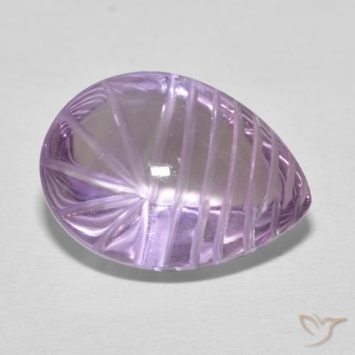 9.08ct Натуральный Розовато-фиолетовый Аметист, Форма груши, Прозрачный