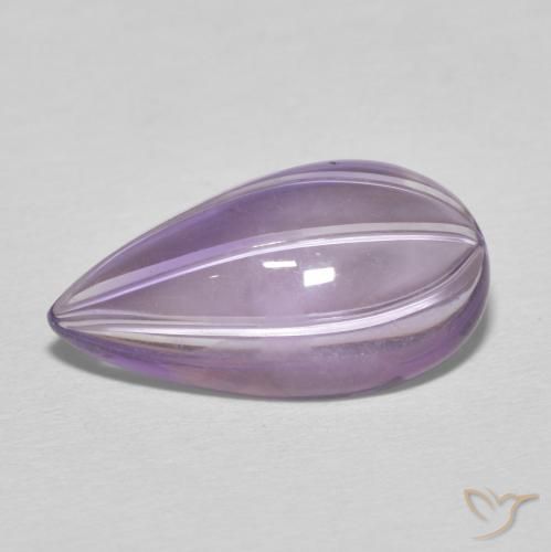 6.14ct Натуральный Ирис Вайолет Аметист, Форма груши, Прозрачный