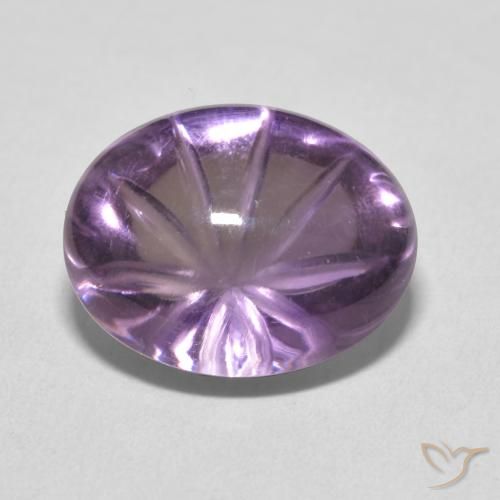 10.21ct Натуральный Medium Light Purplish-Violet Аметист, Овал, Прозрачный