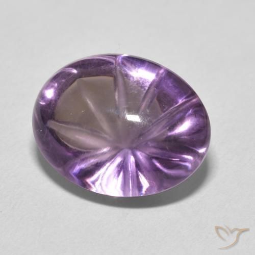 10.21 карата, натуральный Medium Light Purplish-Violet Аметист, Овал, Прозрачный