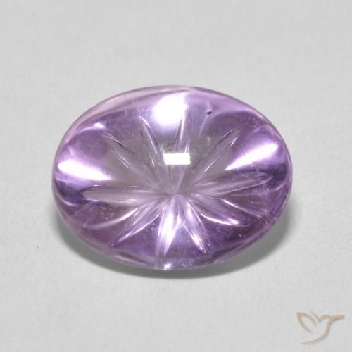 5.74ct Натуральный Medium Light Purplish-Violet Аметист, Овал, Прозрачный