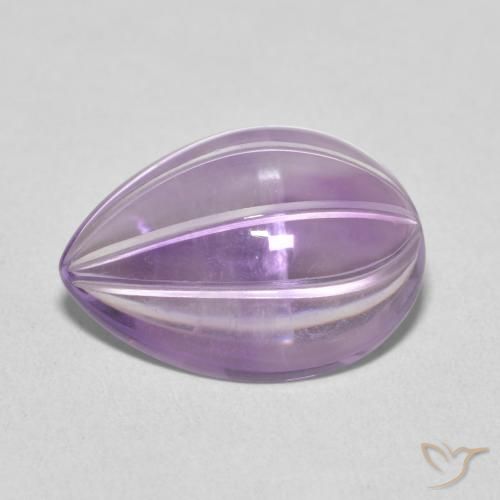 6.20ct Натуральный Розовато-фиолетовый Аметист, Форма груши, Прозрачный