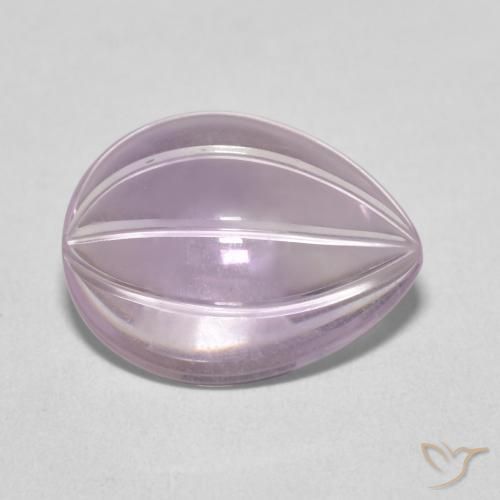 5.27 карата, натуральный Light Grayish Pink-Violet Аметист, Форма груши, Прозрачный