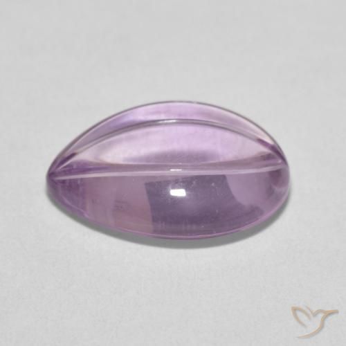 5.27 карата, натуральный Light Grayish Pink-Violet Аметист, Форма груши, Прозрачный