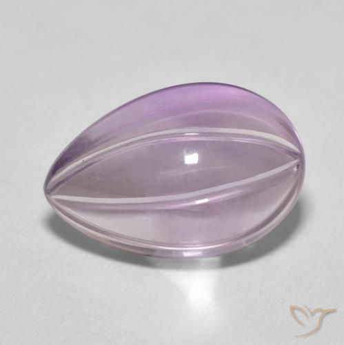 7.38ct Натуральный Светло-фиолетовый Аметист, Форма груши, Прозрачный