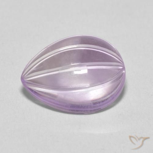 4.16ct Натуральный Светло-розово-фиолетовый Аметист, Форма груши, Прозрачный