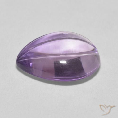8.27 карата, натуральный Light Grayish Pink-Violet Аметист, Форма груши, Прозрачный