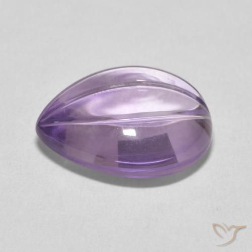 6.78 карата, натуральный Light Grayish Pink-Violet Аметист, Форма груши, Прозрачный