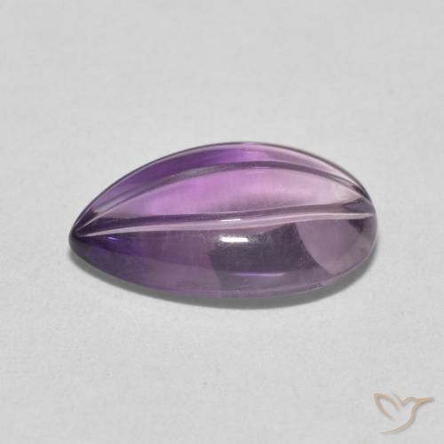 4.08 карата, натуральный Light Grayish Pink-Violet Аметист, Форма груши, Прозрачный