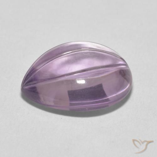 7.52 карата, натуральный Light Grayish Pink-Violet Аметист, Форма груши, Прозрачный