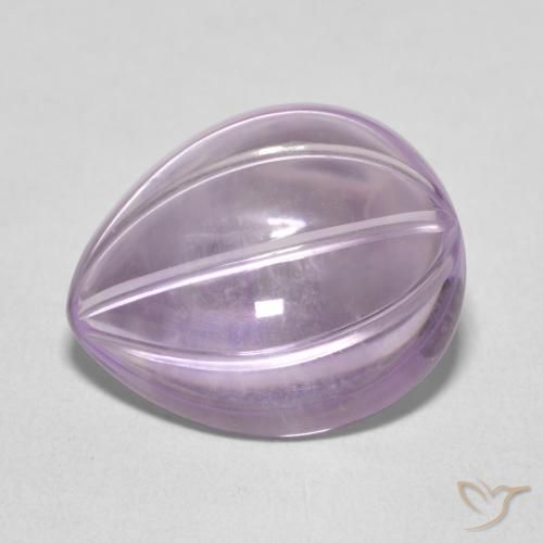 7.76ct Натуральный Светло-серовато-фиолетовый Аметист, Форма груши, Прозрачный