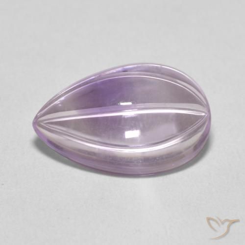 4.87ct Натуральный Светло-розово-фиолетовый Аметист, Форма груши, Прозрачный
