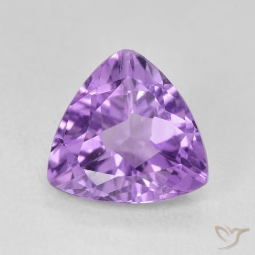 2.85ct Натуральный Темно-фиолетовый Аметист, Триллион, VVS-VS