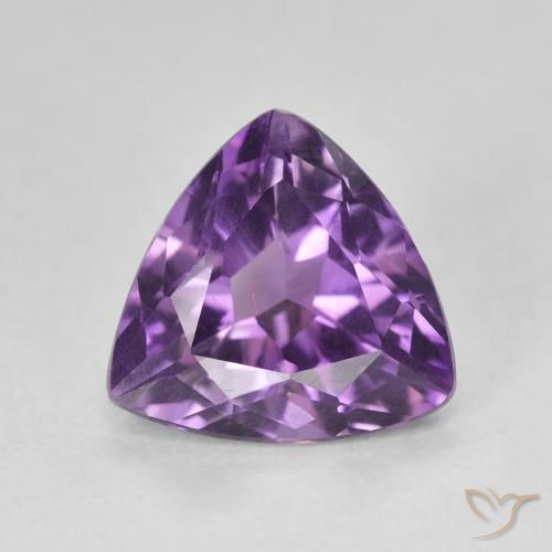 2.72ct Натуральный Medium Light Purplish-Violet Аметист, Триллион, Чистота VS