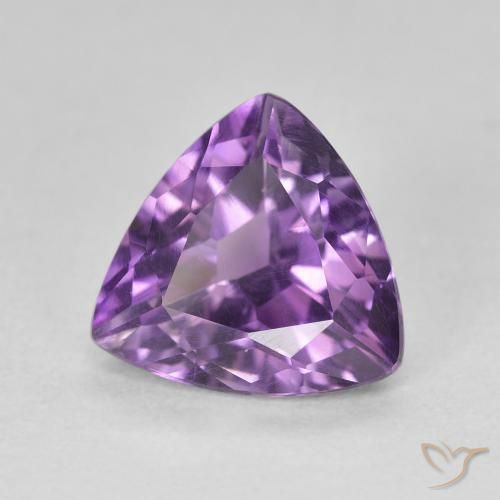 2.72 карата, натуральный Medium Light Purplish-Violet Аметист, Триллион, Чистота VS