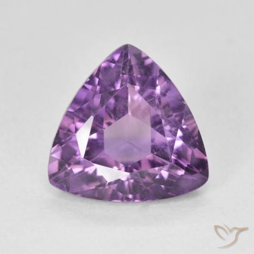 2.89ct Натуральный Средний фиолетовый Аметист, Триллион, Чистота VS