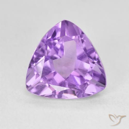 3.02ct Натуральный Ярко-фиолетовый Аметист, Триллион, Чистота VS
