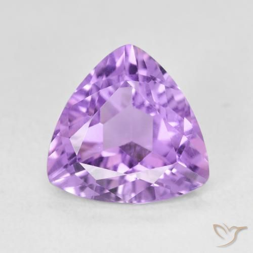 2.89ct Натуральный Розовато-фиолетовый Аметист, Триллион, Чистота VS