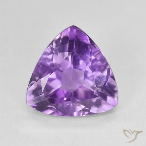 2.73ct Натуральный Темно-фиолетовый Аметист, Триллион, VVS-VS