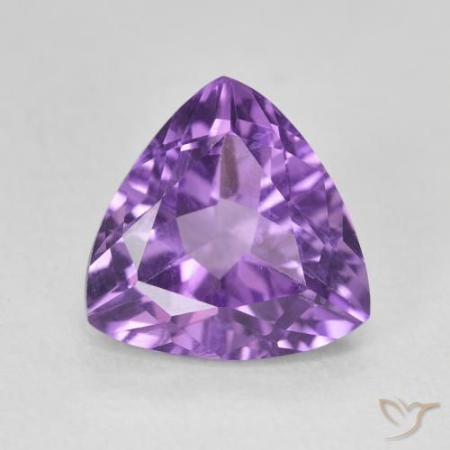 2.86ct Натуральный Темно-фиолетовый Аметист, Триллион, VVS-VS