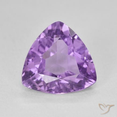 2.75ct Натуральный Средний фиолетовый Аметист, Триллион, VVS-VS