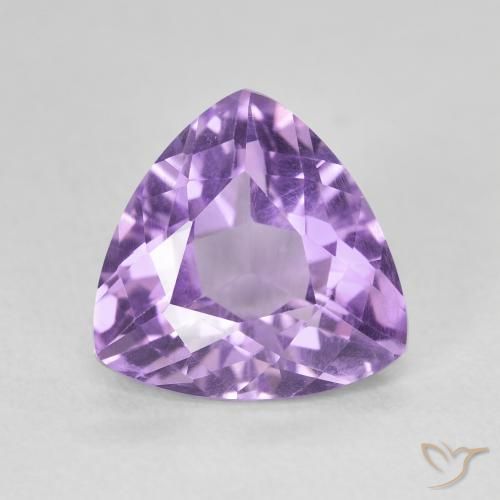 2.85ct Натуральный Средний фиолетовый Аметист, Триллион, VVS-VS