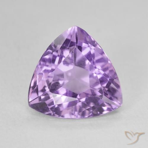 2.86ct Натуральный Средний фиолетовый Аметист, Триллион, VVS-VS
