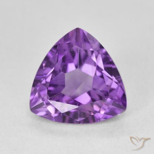 3.05ct Натуральный Средний фиолетовый Аметист, Триллион, VVS-VS