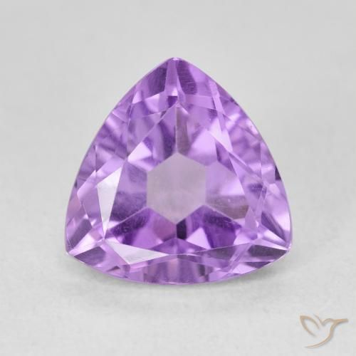 3.12ct Натуральный Средний фиолетовый Аметист, Триллион, VVS-VS